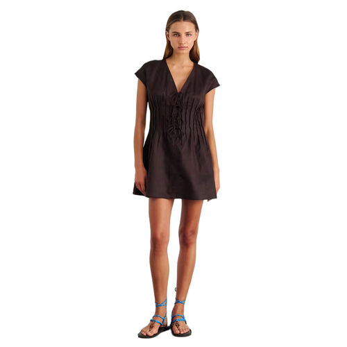 JAG Delphine Pintuck Linen Dress